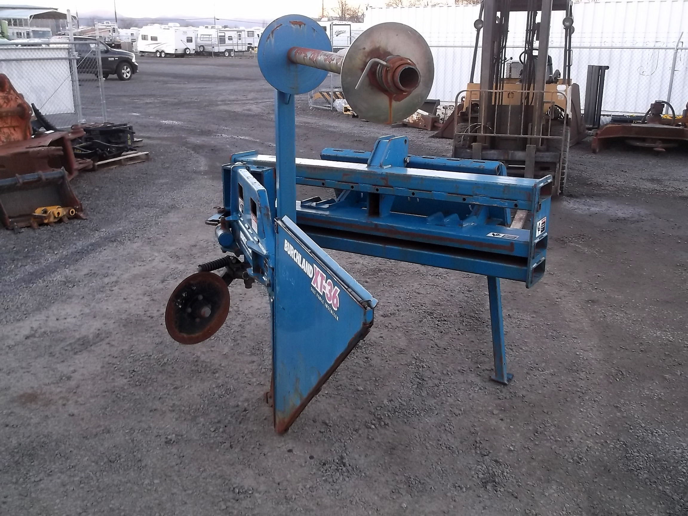 Attachment Zone Used 72" Universal Skid Steer Silt Fence Plow For Sale