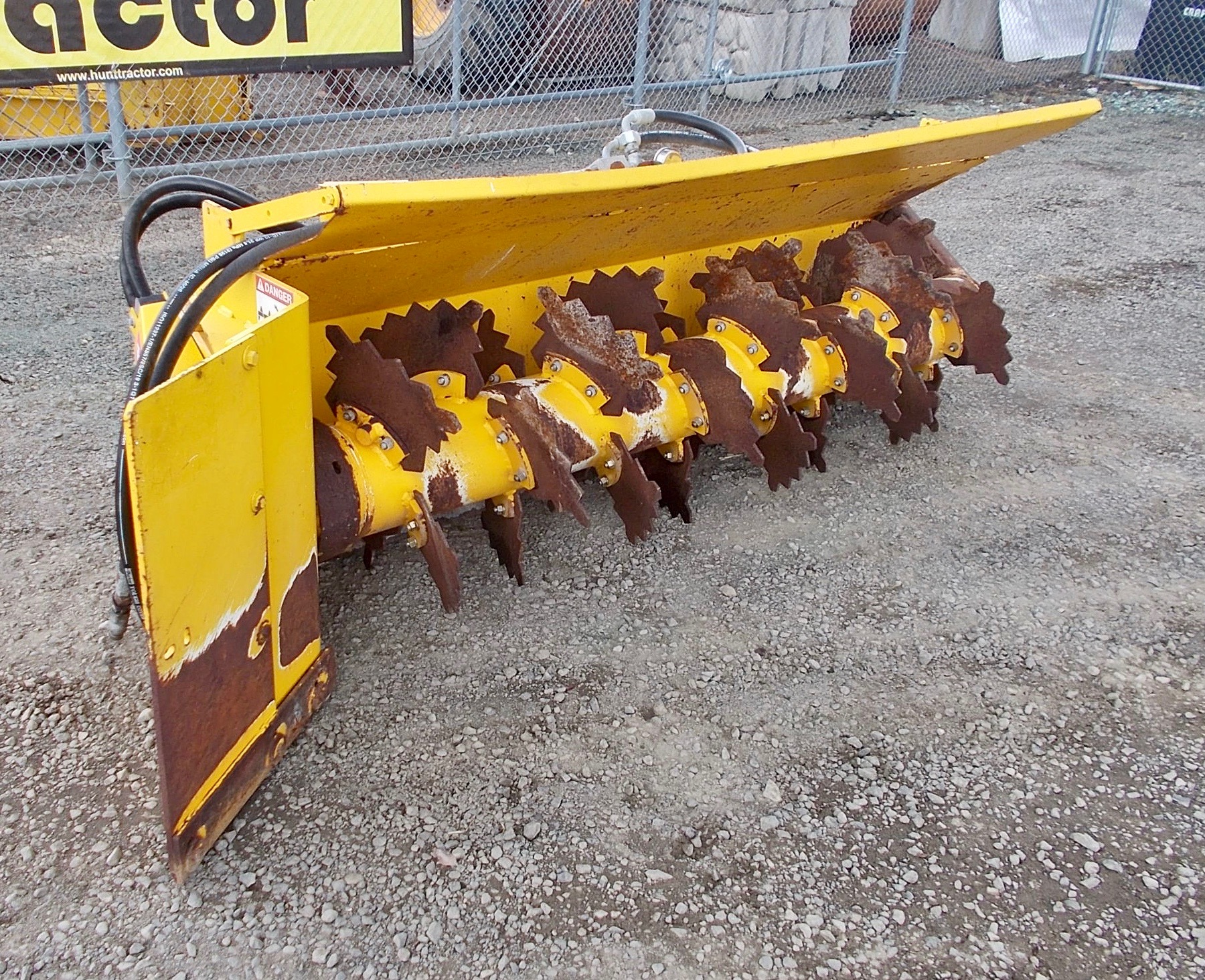 Attachment Zone Used 84" Universal Skid Steer Compost Aerator For Sale